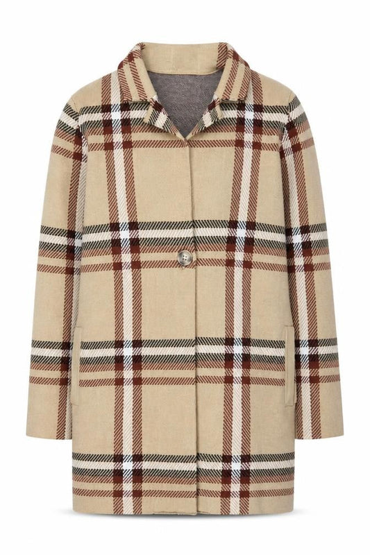 Womens UK Size S Tahari Beige Overcoat