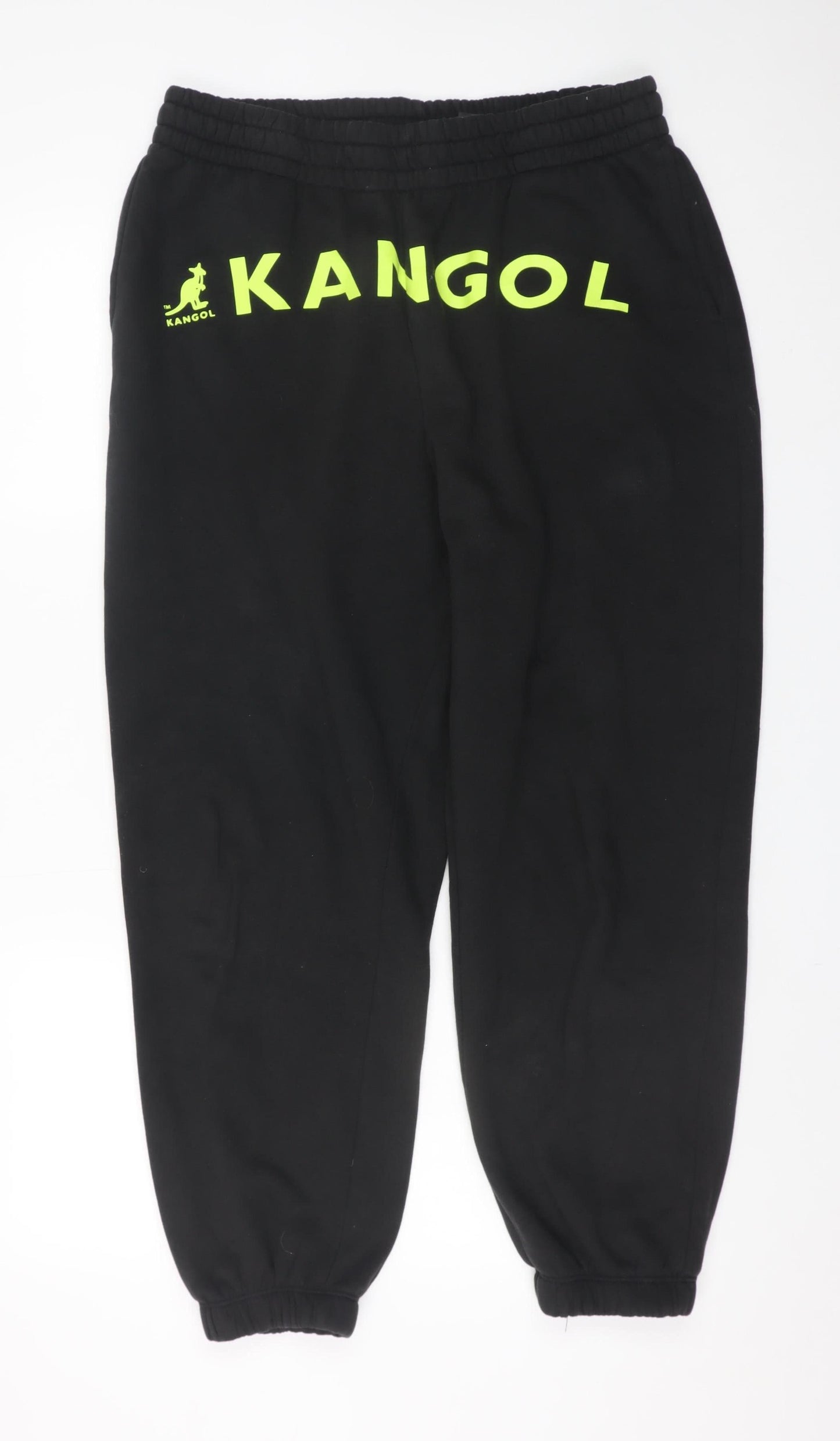 Mens UK Size L Kangol x H&M Regular Fit Sweatpants Black Trousers