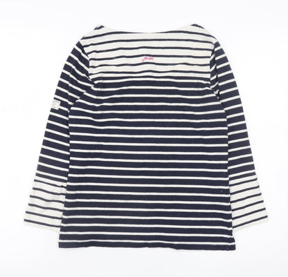 Womens UK Size 8 Joules Blue Basic T-Shirt