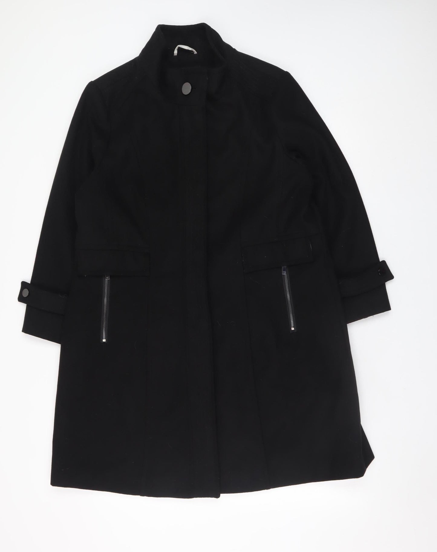 Womens UK Size 16 Finesse Black Overcoat