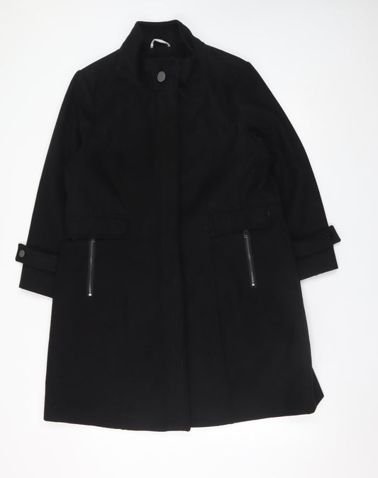 Womens UK Size 16 Finesse Black Overcoat