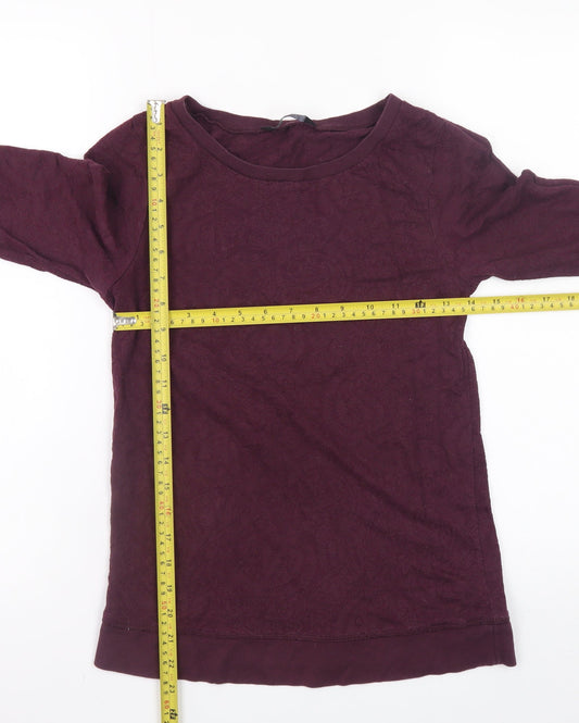 Womens UK Size 8 Dorothy Perkins Purple Basic Blouse