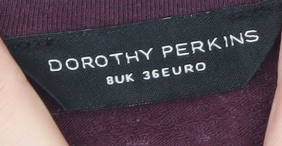 Womens UK Size 8 Dorothy Perkins Purple Basic Blouse