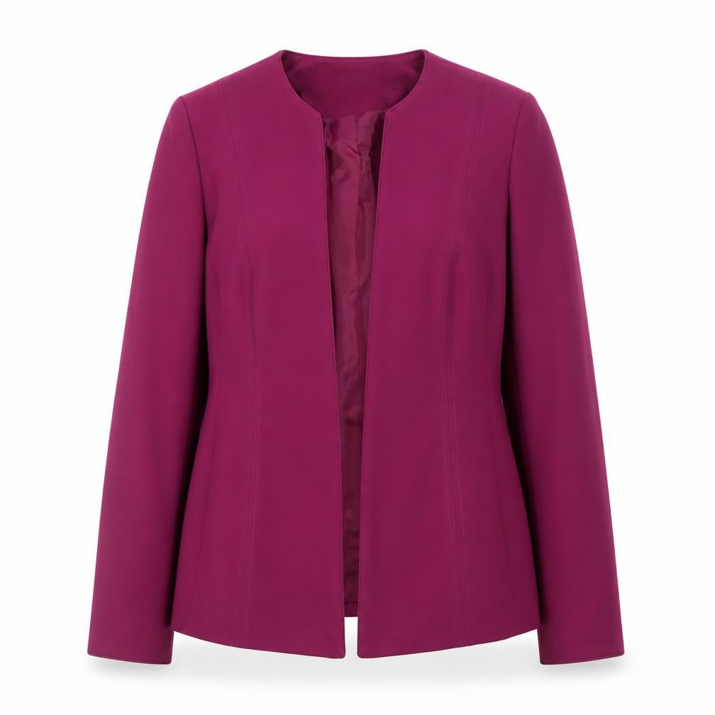 Damart Womens Purple Blazer Jacket Size 10 Regular Fit