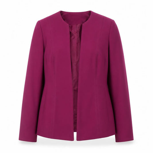 Damart Womens Purple Blazer Jacket Size 10 Regular Fit