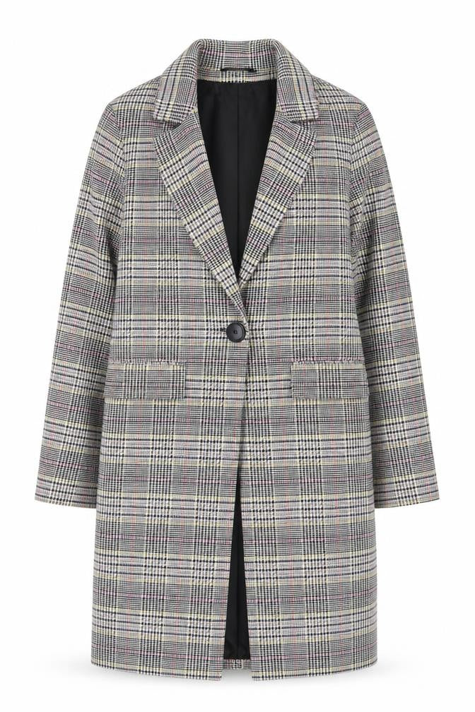 Womens UK Size 8 New Look Grey Overcoat