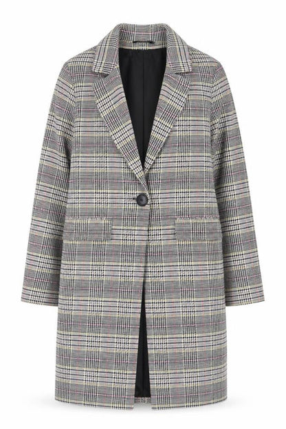 Womens UK Size 8 New Look Grey Overcoat