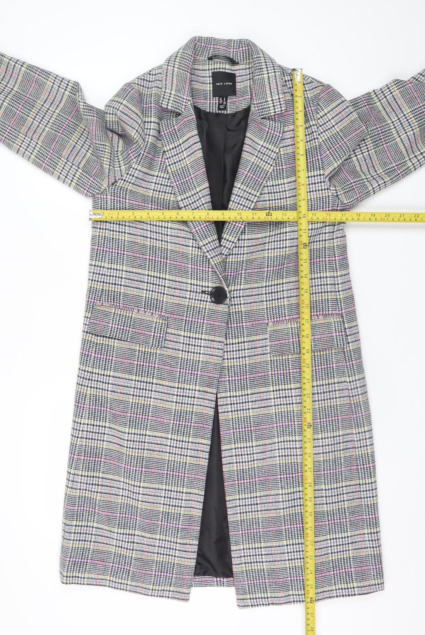 Womens UK Size 8 New Look Grey Overcoat