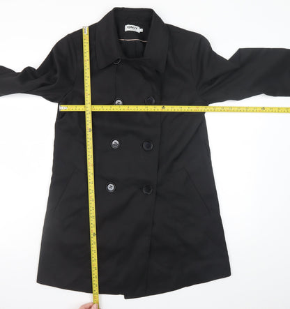 Womens UK Size XS Only Black Pea Coat