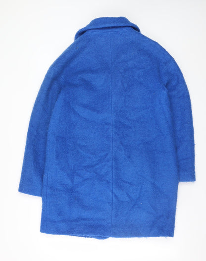 Womens UK Size 12 Marks and Spencer Blue Overcoat