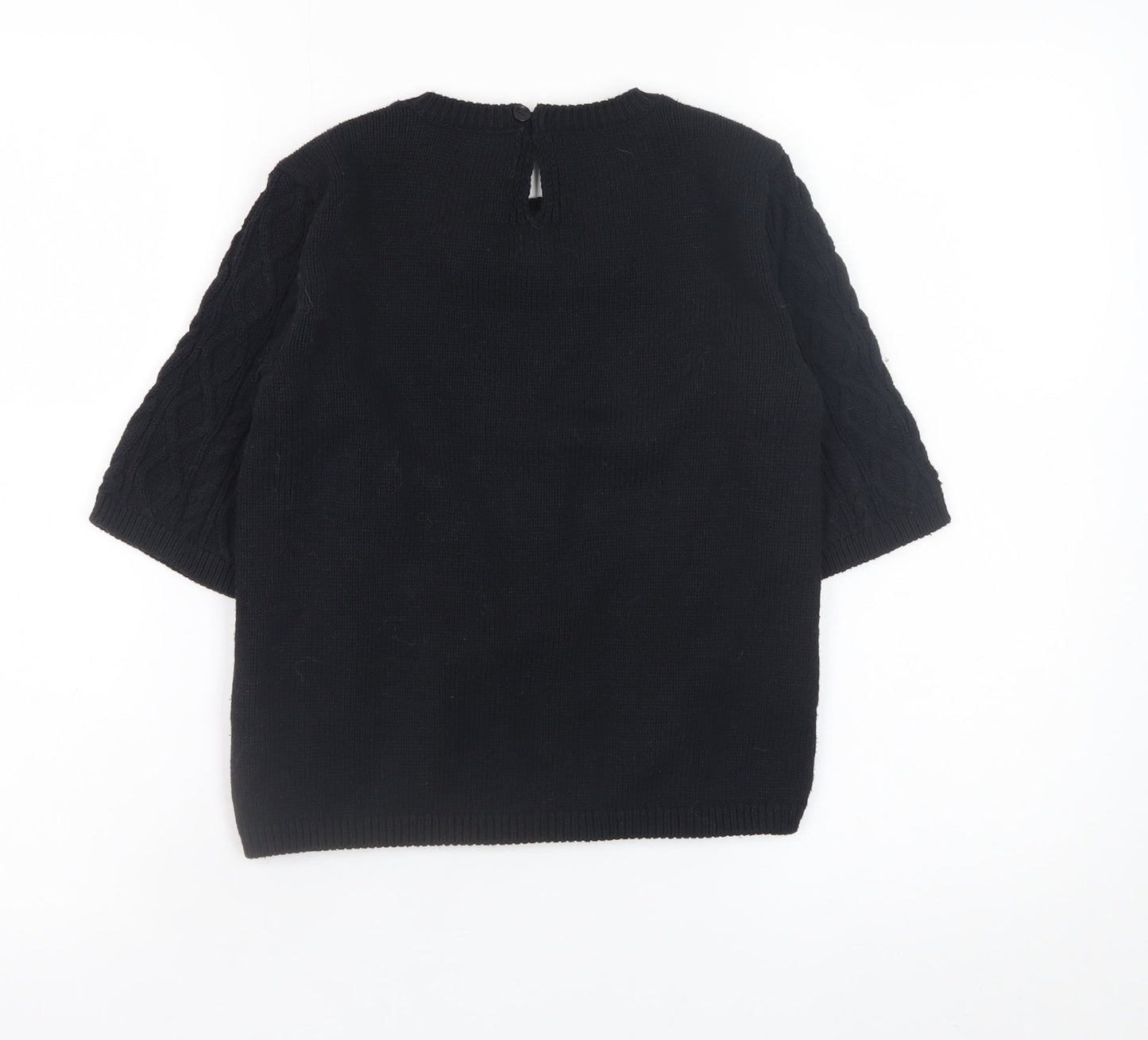Womens UK Size S Marks and Spencer Black Pullover Jumper