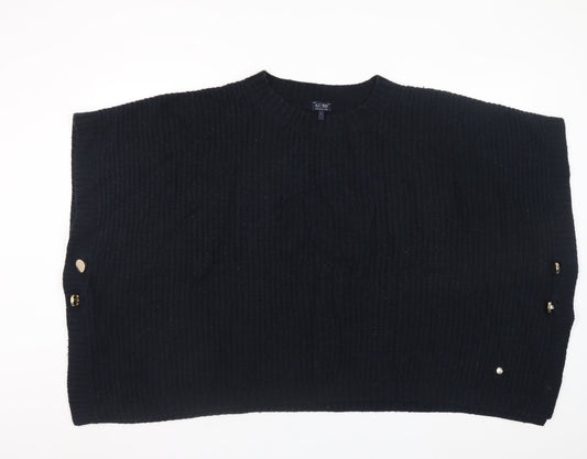 Womens UK Size L Armani Jeans Black Cape Jumper