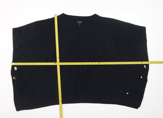 Womens UK Size L Armani Jeans Black Cape Jumper