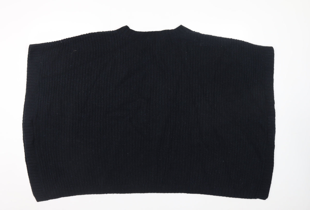 Womens UK Size L Armani Jeans Black Cape Jumper