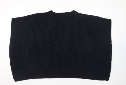 Womens UK Size L Armani Jeans Black Cape Jumper