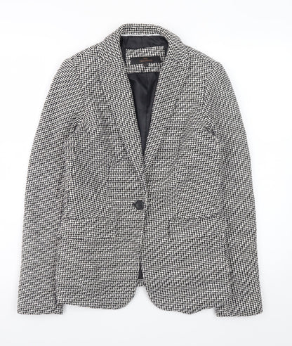 Next Women’s Black Herringbone Classic Blazer Size 6