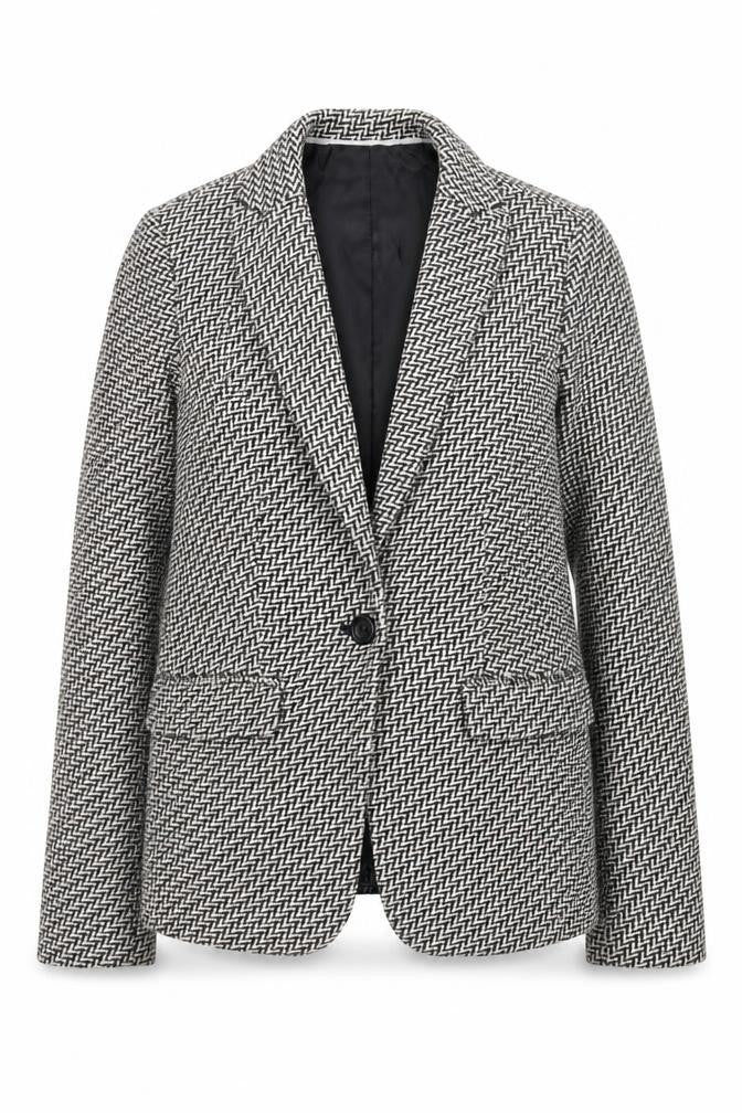 Next Women’s Black Herringbone Classic Blazer Size 6
