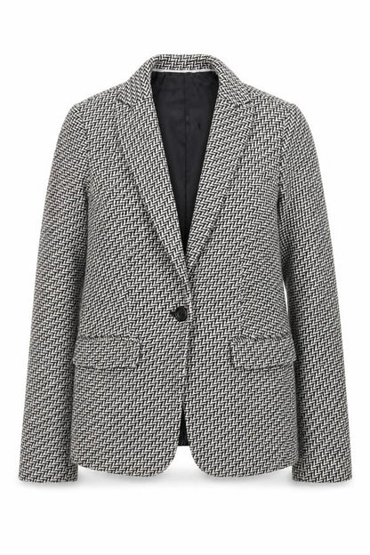 Next Women’s Black Herringbone Classic Blazer Size 6