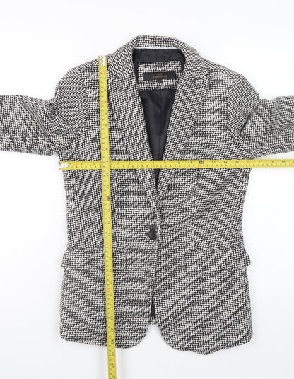 Next Women’s Black Herringbone Classic Blazer Size 6