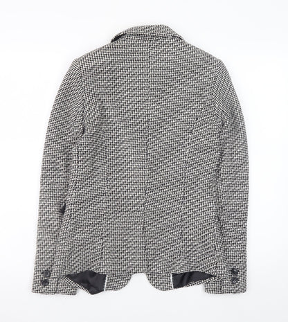 Next Women’s Black Herringbone Classic Blazer Size 6