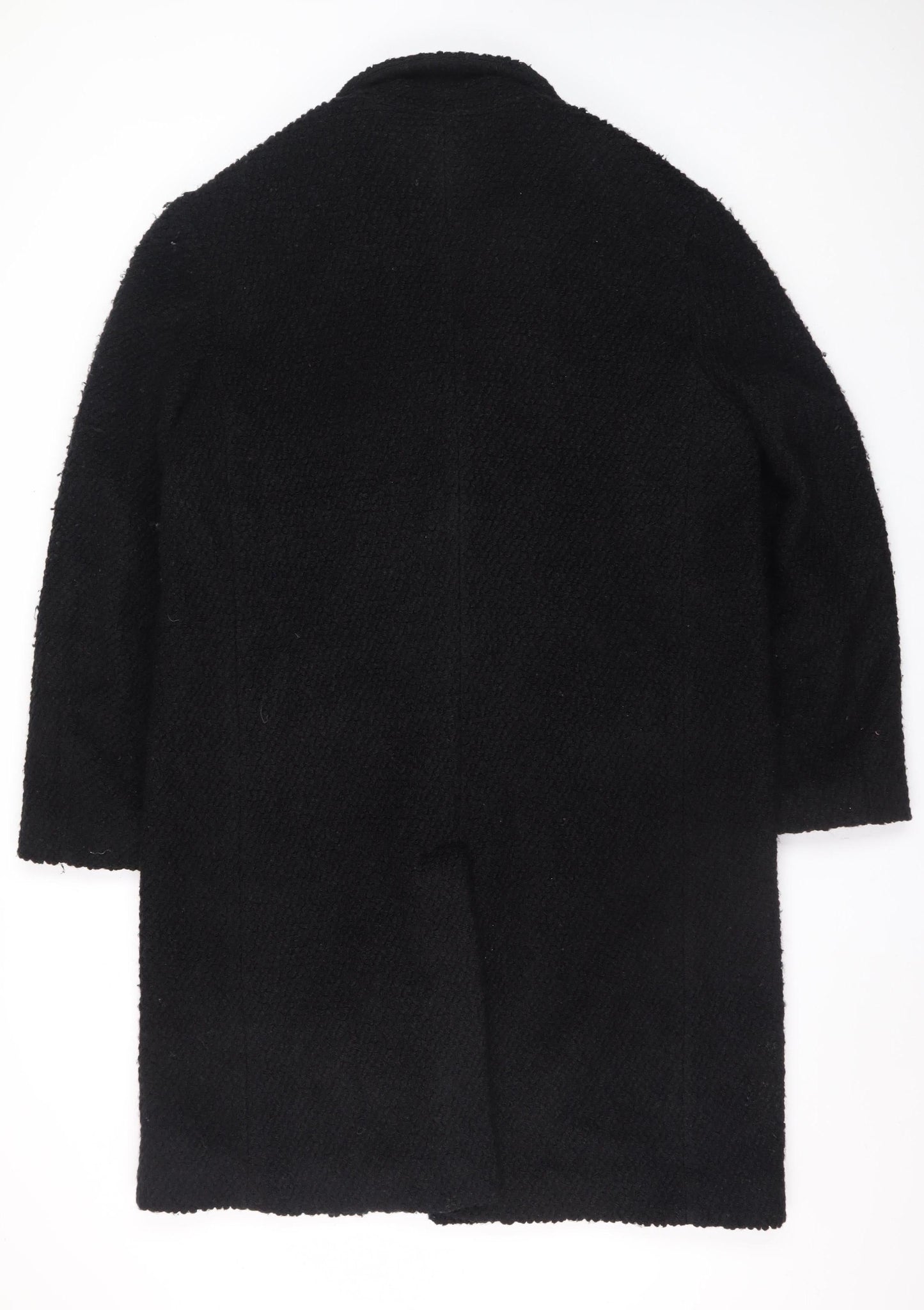 Mens UK Size L Zara Black Overcoat