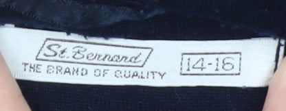 Womens UK Size 14-16 St. Bernard Blue Full Zip Hoodie