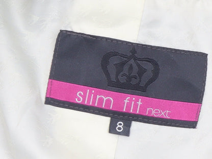 Next Womens Grey Slim Fit Blazer Jacket Size 8 Workwear