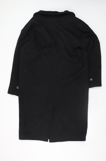 Womens UK Size 8 H&M Black Overcoat