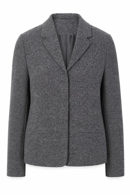 Principles Petite Women’s Grey Tweed Blazer Jacket Size 8