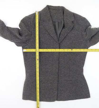 Principles Petite Women’s Grey Tweed Blazer Jacket Size 8