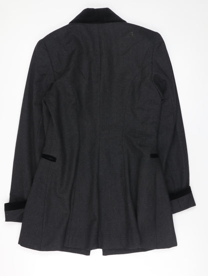 The J. Peterman Company Women’s Grey Wool Blazer Size 12 Formal Jacket