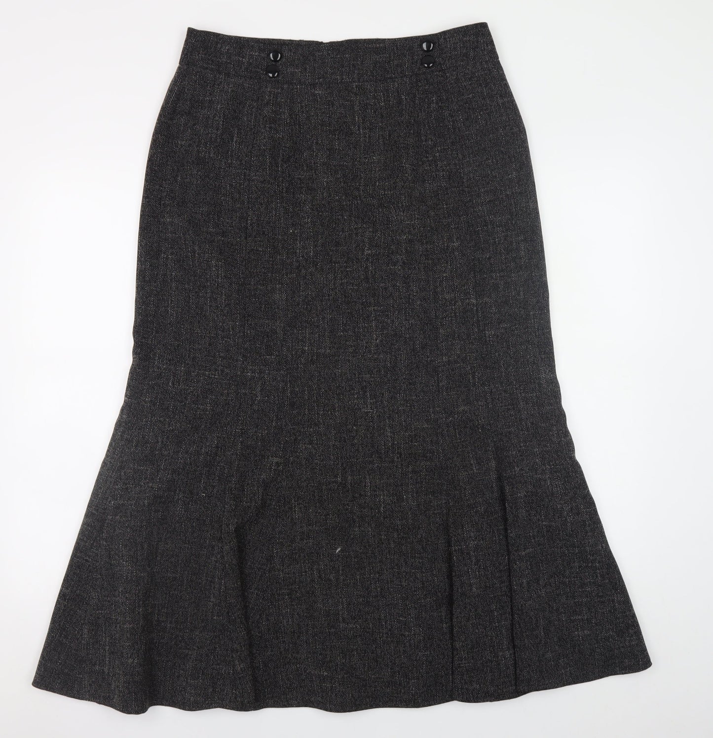 Womens UK Size 12 Viyella Trumpet Tweed Skirt