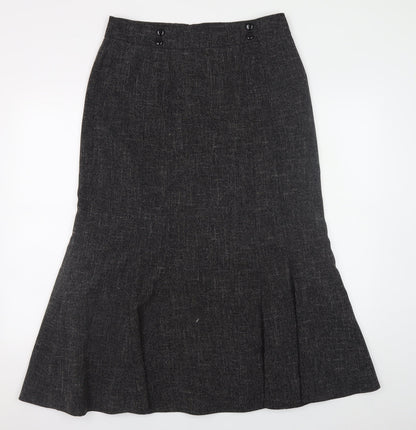 Womens UK Size 12 Viyella Trumpet Tweed Skirt