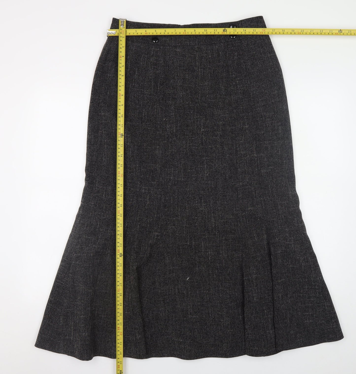 Womens UK Size 12 Viyella Trumpet Tweed Skirt