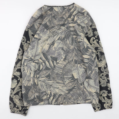 Womens UK Size 6 H&M Grey Bomber Jacket