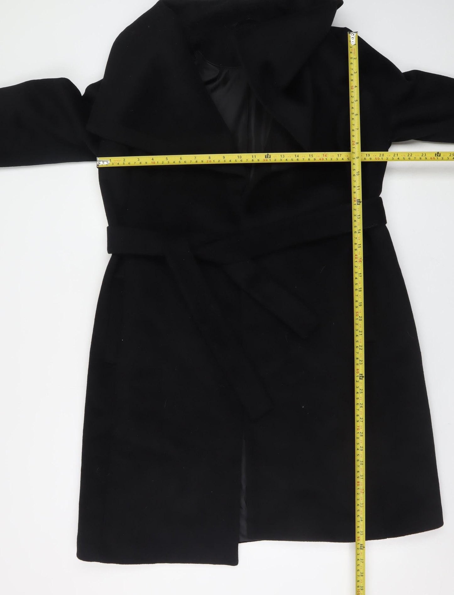 Womens UK Size 12 Marks and Spencer Black Trench Coat