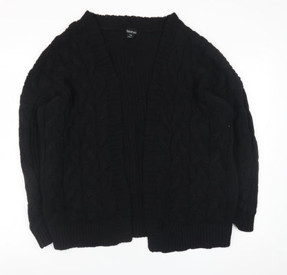 Womens UK Size S Boohoo Black Cardigan Jumper