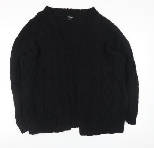 Womens UK Size S Boohoo Black Cardigan Jumper