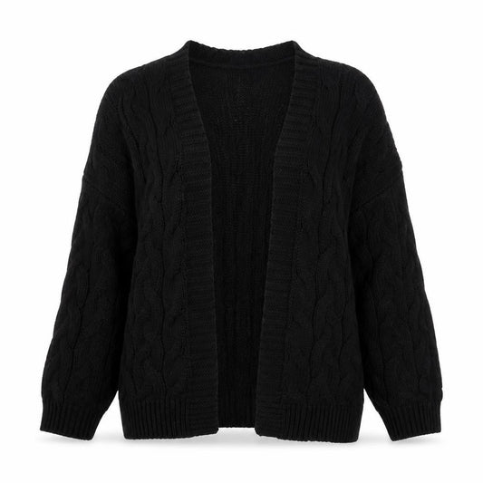 Womens UK Size S Boohoo Black Cardigan Jumper