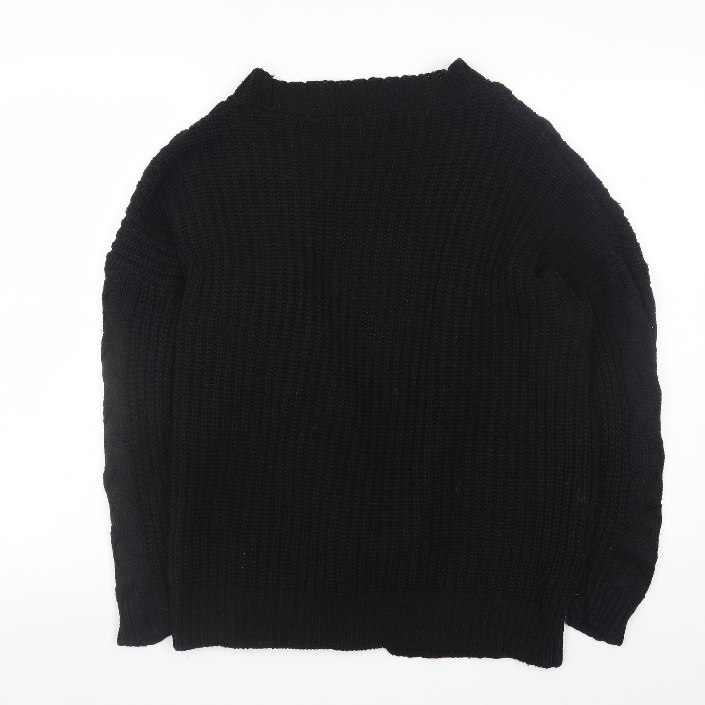 Womens UK Size S Boohoo Black Cardigan Jumper