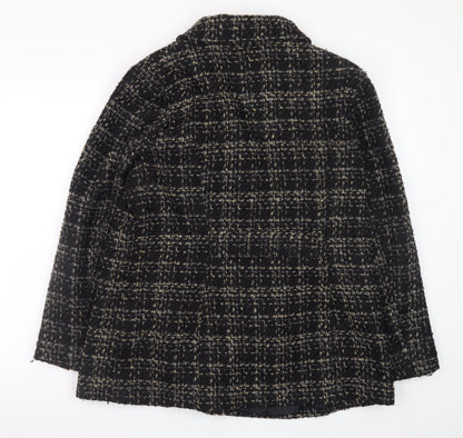 Womens UK Size 16 Bm Collection Black Pea Coat