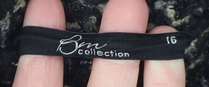 Womens UK Size 16 Bm Collection Black Pea Coat