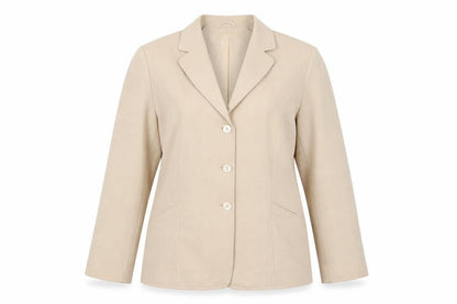 Eastex Women Beige Wool Blend Classic Blazer UK 14