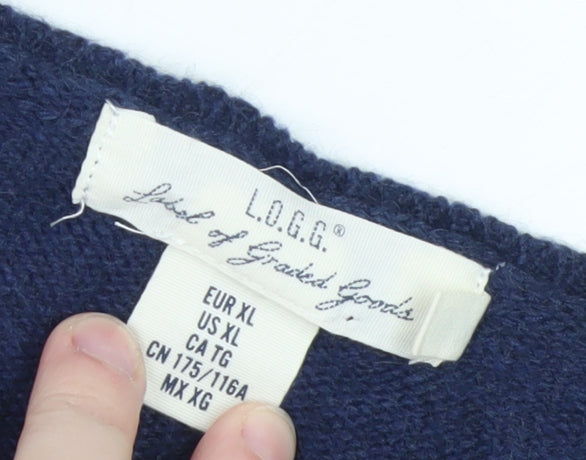 Womens UK Size 16 L.O.G.G. Blue Pullover Jumper