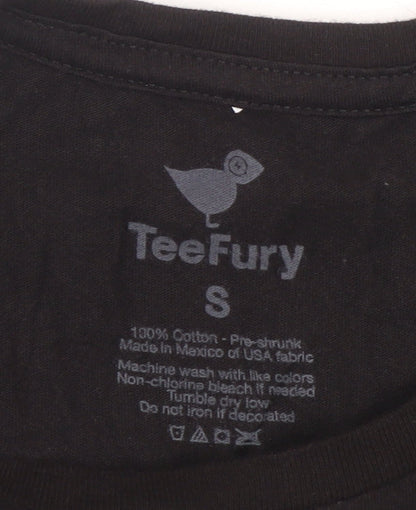 Womens UK Size S TeeFury Black Basic T-Shirt
