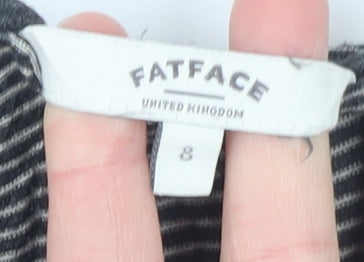 Womens UK Size 8 FatFace Black Basic T-Shirt