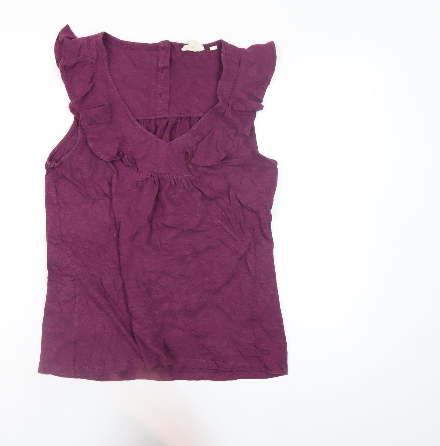 Womens UK Size 8 Fat Face Purple Tunic Blouse