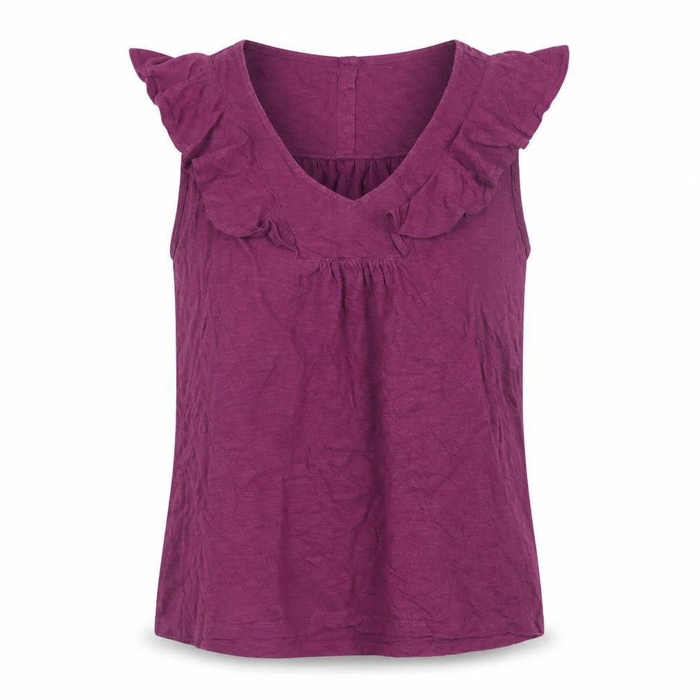 Womens UK Size 8 Fat Face Purple Tunic Blouse
