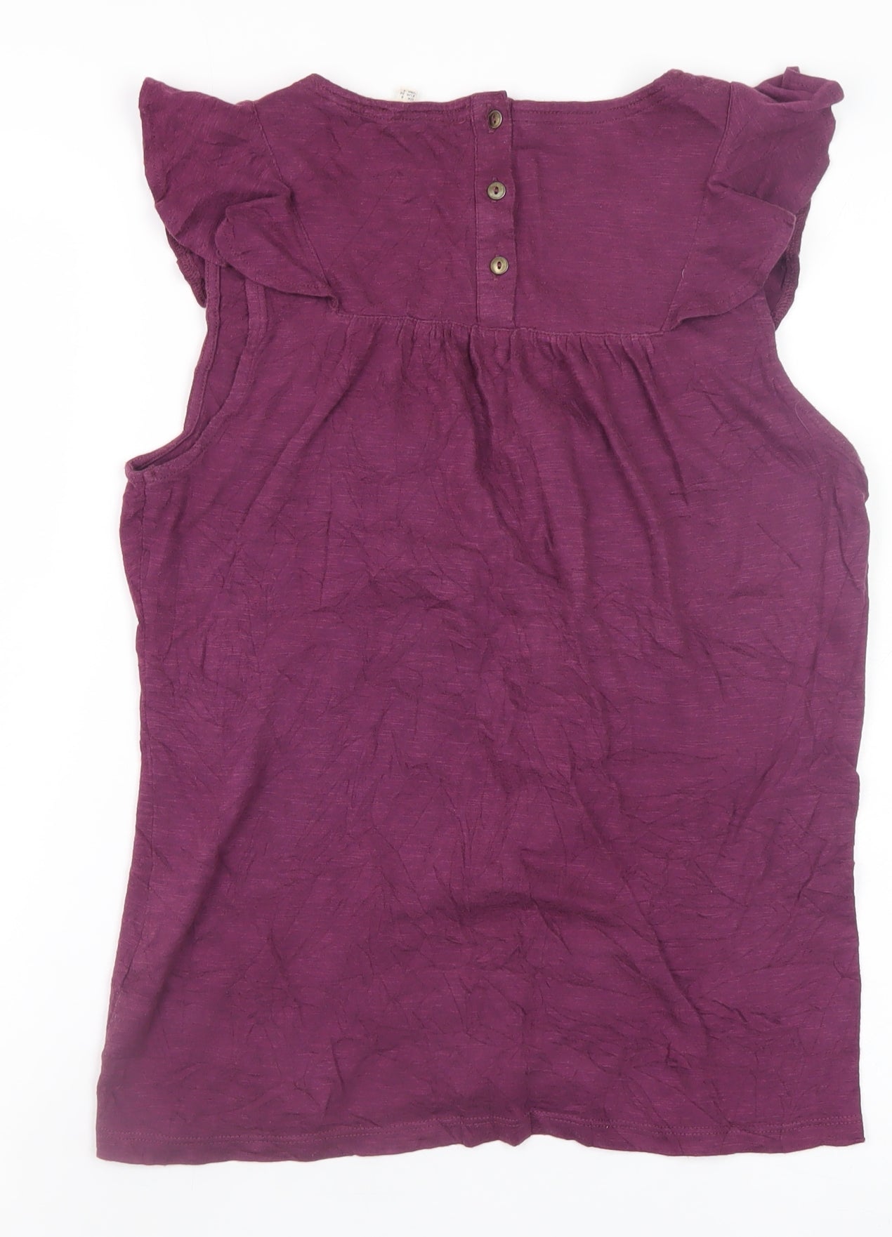 Womens UK Size 8 Fat Face Purple Tunic Blouse