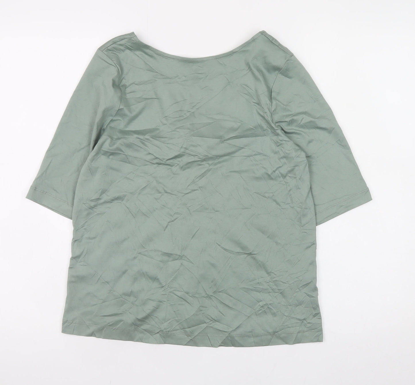 Womens UK Size 12 Jaeger Green Basic T-Shirt